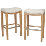 Christopher Knight Home® - Noble House - Avondale Beige Backless Bar Stool (Set of 2)