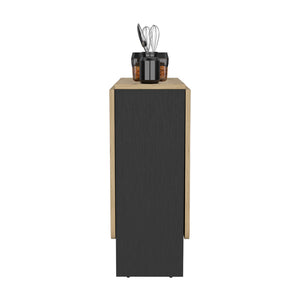 English Elm Folding Dining Table Evart Black/Macadamia – Space-Saving Engineered Wood, Sturdy 22lb Capacity, Multiuse B092142799