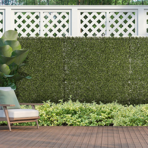 English Elm Artificial Boxwood Wall Panels Uv Resistant Pe Hedge Coverage for Fence Patio Decor W2225142620