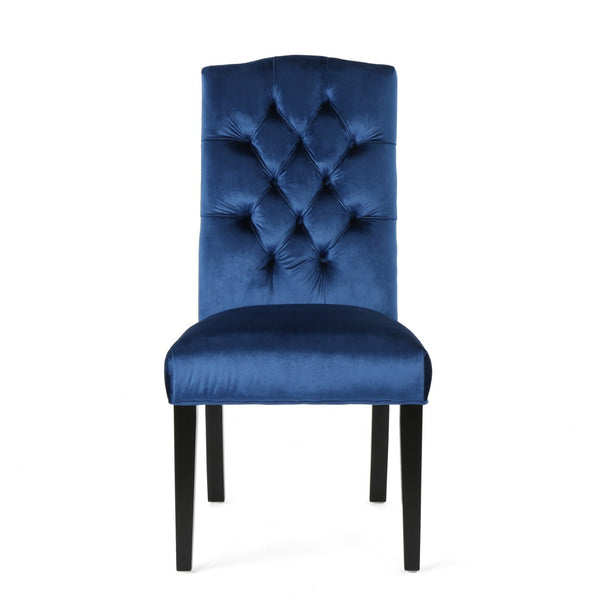 English Elm Harriet Tufted Crown Back Upholstered Dining Chairs Set of Two Formal Elegance 52322.00NVLT