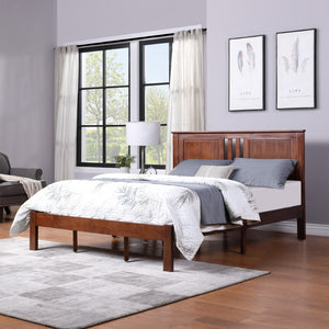 Christopher Knight Home® - Noble House - Norland Modern Farmhouse Acacia Wood Queen Bed Platform