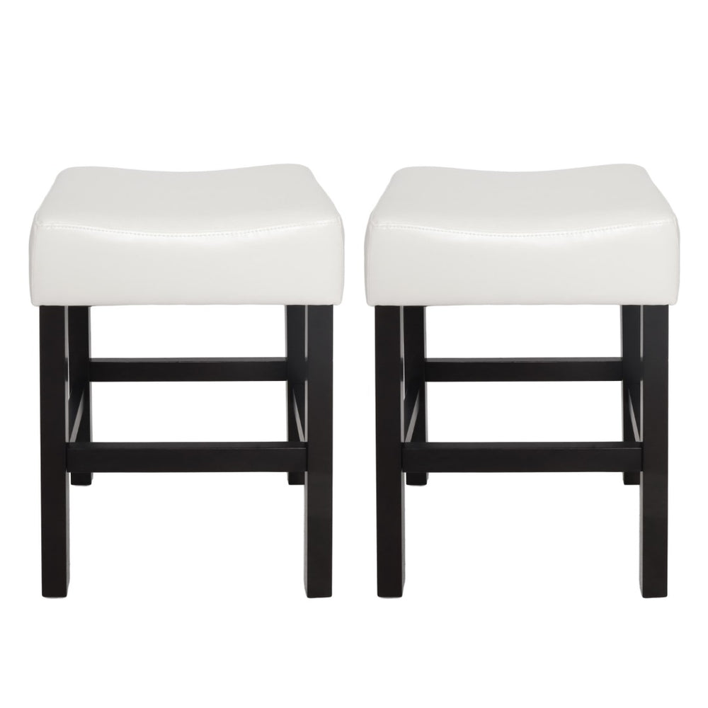 English Elm Zuma Backless Bonded Leather Counter Stools Set of Two for Kitchen Islands 74492.00IVR