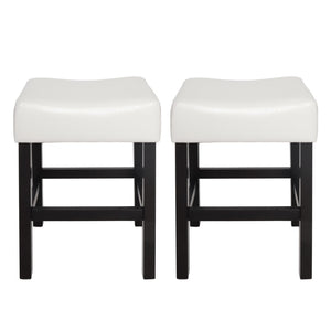 English Elm Zuma Backless Bonded Leather Counter Stools Set of Two for Kitchen Islands 74492.00IVR