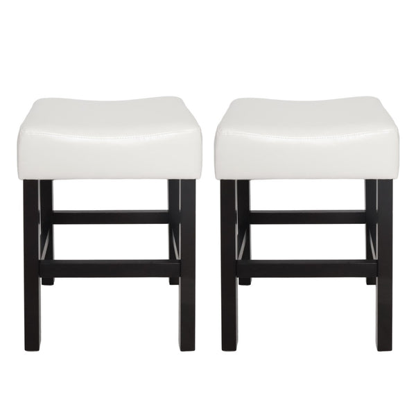 English Elm Zuma Backless Bonded Leather Counter Stools Set of Two for Kitchen Islands 74492.00IVR