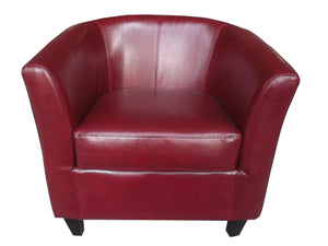 English Elm Christopher Knight Home® - PLAZA Club Chair with Plush Upholstery and Mid-Century Profile — Cozy, Stylish Accent Seat for Living Rooms Red 31 L x 28 W x 26 H 46619.00PURED