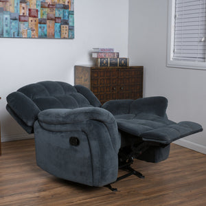 English Elm Christopher Knight Home® - Classic Glider Recliner with Luxurious PU Upholstery, Spacious Seat, Durable Frame, Ultimate Comfort Steel Gray 57412.00FSTL