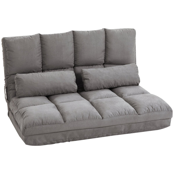 English Elm Convertible Floor Sofa Chair - Versatile Folding Couch Bed With 2 Pillows, Adjustable For Comfort W2225142648