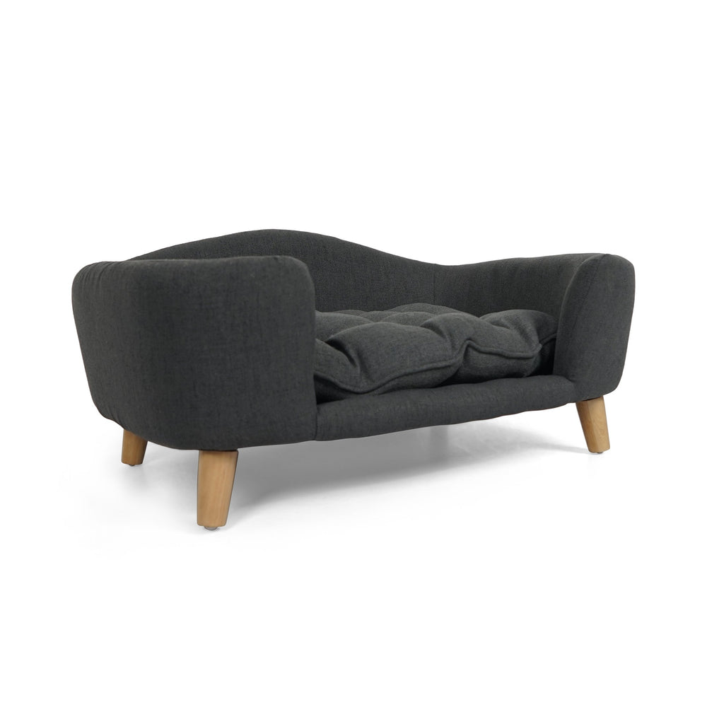 English Elm Christopher Knight Home® - DOG Plush Small Dog Bed 30.25"x21.75" Modern Solid Dark Gray Polyester Cozy Spot-Treat Fabric Comfort Pillows Included N779P179977G