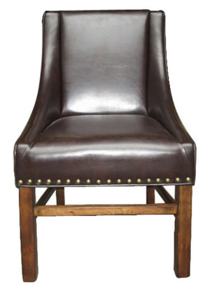 English Elm Worthington Upholstered Arm Dining Chair with Nailhead Trim and Rubberwood Frame 57371.00PU