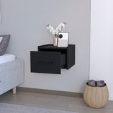 English Elm Floating Nightstand Calion, Bedroom, Black