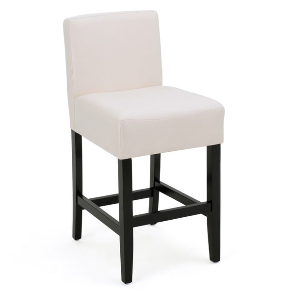 English Elm Zuma Upholstered Counter Stools Set of 2 Studded Acacia Wood Kitchen Island Seating 73723.00FBGE