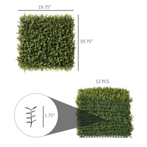 English Elm Artificial Boxwood Wall Panels Uv Resistant Pe Hedge Coverage for Fence Patio Decor W2225142620