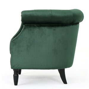English Elm Christopher Knight Home® - CLUB Velvet Accent Chair with Kiln-Dried Legs — Plush Mid-Century Design, Compact Luxurious Seating Emerald 33 L x 30 W x 25 H 59259.00NVLT