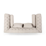 Christopher Knight Home® - Noble House - Wellston Contemporary Tufted Double Chaise Lounge with Accent Pillows