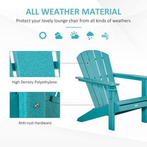 English Elm HDPE All-Weather Adirondack Chair with Cup Holder, Durable Waterproof Outdoor Lounge Seat, 330lb Cap W2225142497