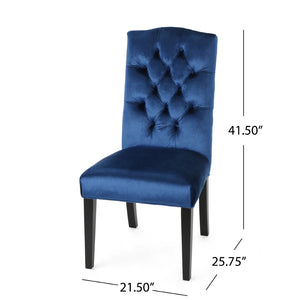 English Elm Harriet Tufted Crown Back Upholstered Dining Chairs Set of Two Formal Elegance 52322.00NVLT