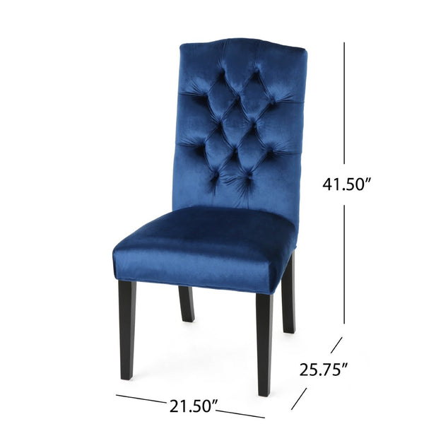 English Elm Harriet Tufted Crown Back Upholstered Dining Chairs Set of Two Formal Elegance 52322.00NVLT