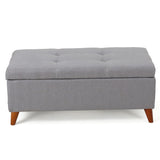 Christopher Knight Home® - Noble House - Harper Light Grey Fabric Storage Ottoman