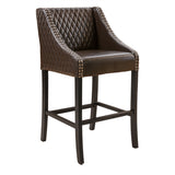 Christopher Knight Home® - Noble House - Milano Brown Quilted Bonded Leather Bar Stool