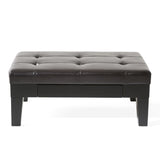 Christopher Knight Home® - Noble House - Chatham Dark Espresso Bonded Leather Storage Ottoman