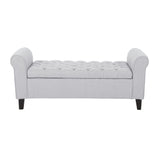 Christopher Knight Home® - Noble House - Keiko Contemporary Rolled Arm Fabric Storage Ottoman Bench