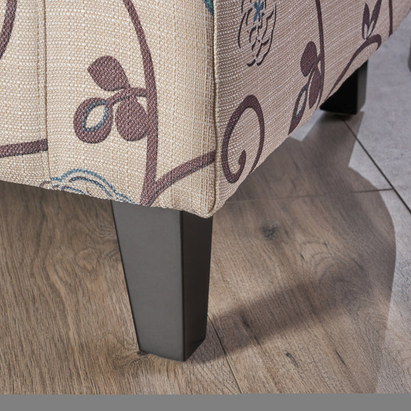 English Elm Christopher Knight Home® - PLAZA Club Chair with Plush Upholstery and Mid-Century Profile — Cozy, Stylish Accent Seat for Living Rooms White+Blue 31 L x 29.25 W x 26.25 H 46619.00FWBLU