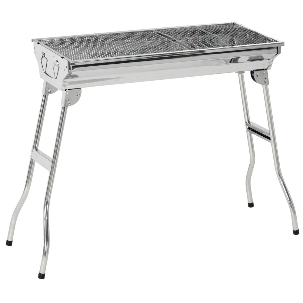 English Elm Portable Stainless Steel Folding Charcoal Bbq Grill for Camping Tailgate Backyard W2225142614