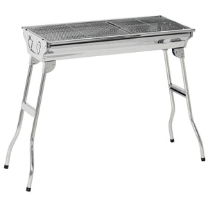 English Elm Portable Stainless Steel Folding Charcoal Bbq Grill for Camping Tailgate Backyard W2225142614