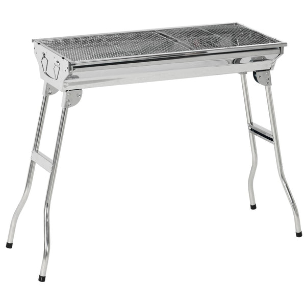 English Elm Portable Stainless Steel Folding Charcoal Bbq Grill for Camping Tailgate Backyard W2225142614