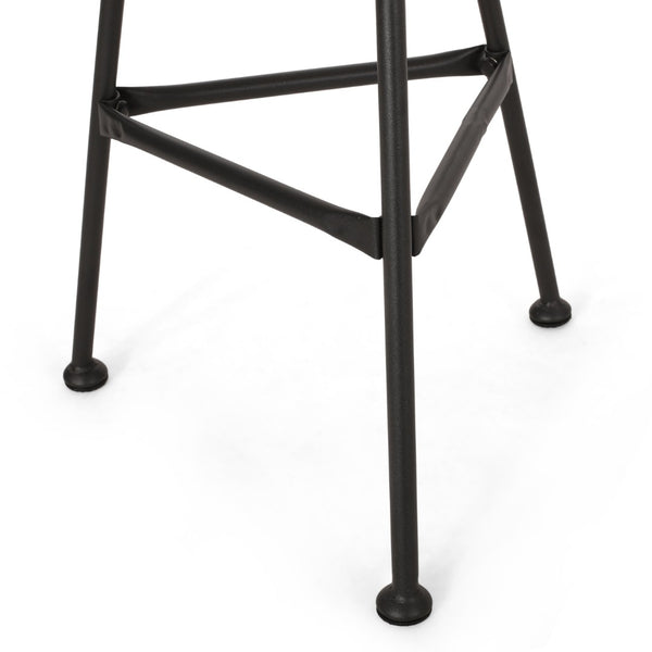 English Elm Orlando Outdoor Faux Rattan Side Table Tempered Glass Top for Deck or Porch 65038.00LBRN