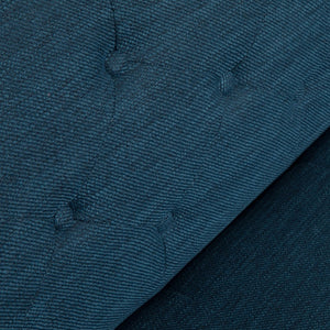 English Elm Aidan Tufted Fabric Sofa with Diamond Stitching and Gold Tipped Rubberwood Legs Navy Blue 61688.00NBLU