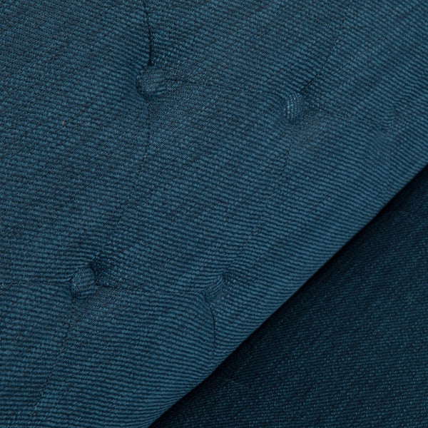 English Elm Aidan Tufted Fabric Sofa with Diamond Stitching and Gold Tipped Rubberwood Legs Navy Blue 61688.00NBLU