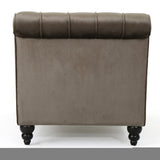 Christopher Knight Home® - Noble House - Rubie Modern Glam Tufted Velvet Chaise Lounge with Scrolled Backrest