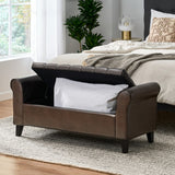 Christopher Knight Home® - Noble House - Keiko Contemporary Rolled Arm Storage Ottoman Bench