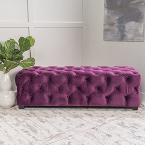 Christopher Knight Home® - Noble House - Piper Modern Glam Tufted Velvet Ottoman Bench