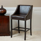 Christopher Knight Home® - Noble House - Milano Brown Quilted Bonded Leather Bar Stool