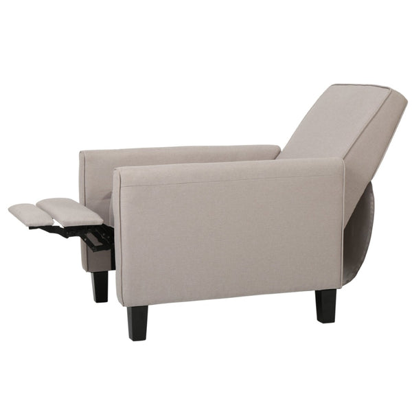 English Elm Recliner Pushback Accent Chair Floral Fabric Upholstered for Living Room Comfort 52422.00FWET