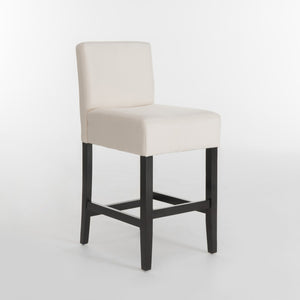 English Elm Zuma Upholstered Counter Stools Set of 2 Studded Acacia Wood Kitchen Island Seating 73723.00FBGE
