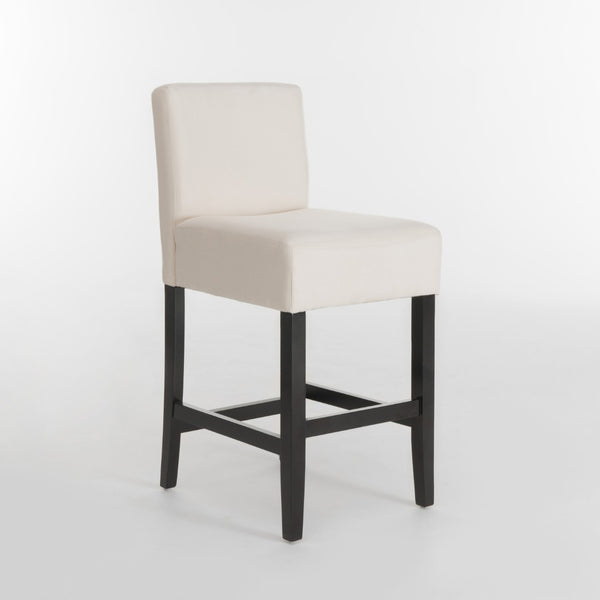 English Elm Zuma Upholstered Counter Stools Set of 2 Studded Acacia Wood Kitchen Island Seating 73723.00FBGE