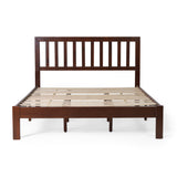 Christopher Knight Home® - Noble House - Norgate Modern Farmhouse Acacia Wood Queen Bed Platform