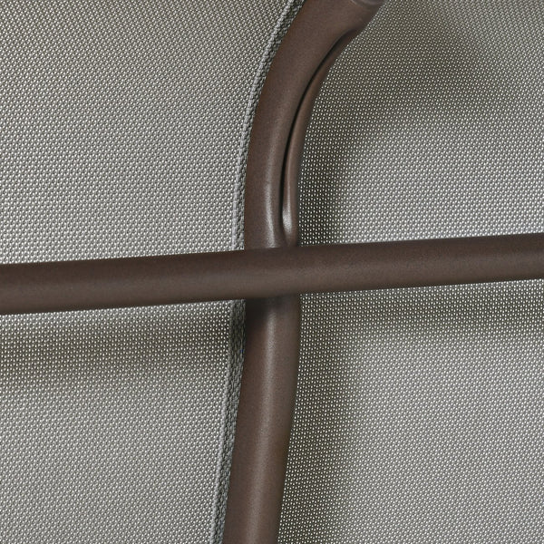 English Elm 2-Person Outdoor Glider Bench with Breathable Mesh Seats, Powder-Coated Steel Frame, 528 lb Capacity W2225142508