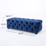 Christopher Knight Home® - Noble House - Piper Modern Glam Tufted Velvet Ottoman Bench