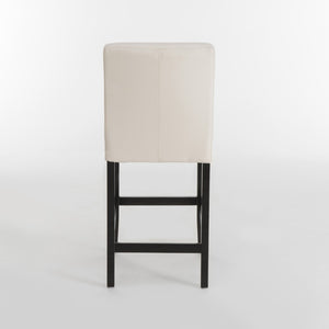 English Elm Zuma Upholstered Counter Stools Set of 2 Studded Acacia Wood Kitchen Island Seating 73723.00FBGE