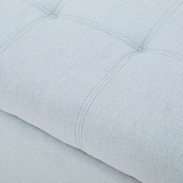 English Elm Christopher Knight Home® - Upholstered Storage Ottoman Bench with Flip-Top Compartment for Extra Seating, Footrest, Durable Elegance Light Blue 68087.00LSKY