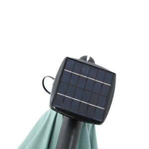 English Elm 10ft Solar Led Cantilever Offset Patio Umbrella with 40 Lights Outdoor Shade Light Green W640140293