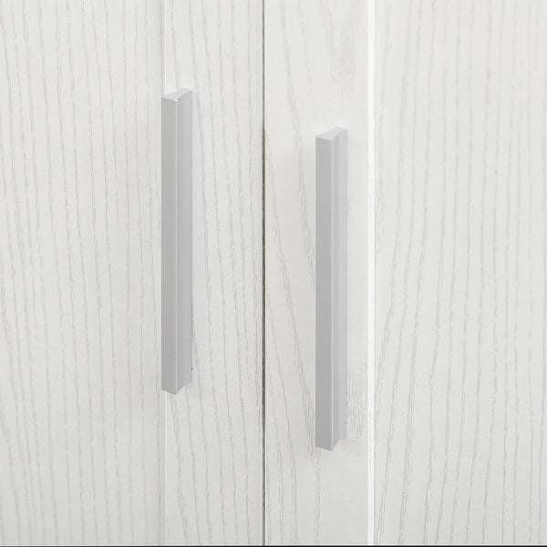 English Elm 63" Kitchen Pantry Storage Cabinet White — 14-Tier Freestanding Cupboard with Adjustable Shelves, Anti-Tip Safety, Versatile Room Storage W2225S00028