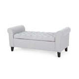 Christopher Knight Home® - Noble House - Keiko Contemporary Rolled Arm Fabric Storage Ottoman Bench