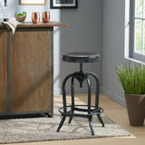 Christopher Knight Home® - Noble House - Gunner Swivel Iron Bar Stool