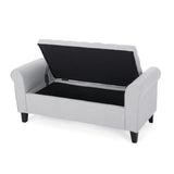 Christopher Knight Home® - Noble House - Keiko Contemporary Rolled Arm Fabric Storage Ottoman Bench