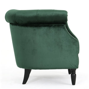 English Elm Christopher Knight Home® - CLUB Velvet Accent Chair with Kiln-Dried Legs — Plush Mid-Century Design, Compact Luxurious Seating Emerald 33 L x 30 W x 25 H 59259.00NVLT
